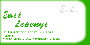 emil lepenyi business card